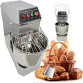 Commercial Dough Mixer Double Action Double Speed Stand Dough Mixer Machine Heavy-Duty Spiral Food Mixer Stainless Steel Pizza Bread Flour Kneading Blender 30L for Bakeries Pizzerias