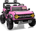 First Ride On 24V Ride on Toys for Big Kids, Licensed Ford Bronco Raptor 2 Seater Ride on Cars with Remote Control, Ride on Truck w/ 4-Wheeler Suspension, 3 Speeds, Led Lights, Bluetooth (24V, Pink) | First Ride On, 24V, for Big Kids, 2 Seater, with Re...