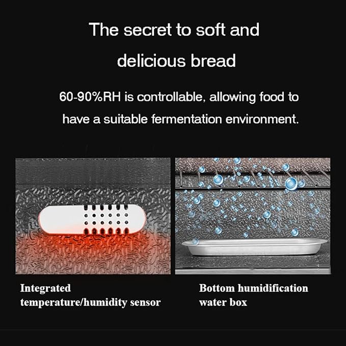 40L Electric Dough Proofer Machine Kitchen Dough Yogurt Bread Fermentation Machine with Humidity and Temperature Control High Efficiency Household