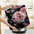 Kitchen Appliance Accessories Dust Cover for 3-6-8 Quart Instant Pot, Pressure Cooker, Air Fryer & Crock Pot,Decorative Appliance Cloth Cover with Top Handle & Storage Pockets (Pink, 6 Quart)