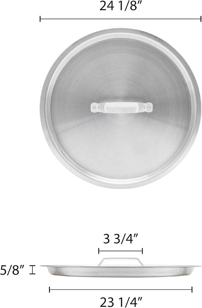 Thunder Group Stock Pot Lid, 140 Quart, Silver