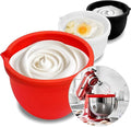 Silicone Liners for KitchenAid 5 Qt Tilt-Head Stand Mixer(Only), Odourless,Thicker, Cold/Heat-Resistant & Non-Stick, Easy Clean, Fits 5 Quart Mixing Bowl, Set of 3 with Lids