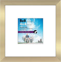Americanflat 8x8 Picture Frame with Shatter-Resistant Glass - Use as 4x4 Frame with Mat or Display 8x8 Photo Without Mat - Signature Collection - Square Frames for Tabletop and Wall Display - Gold
