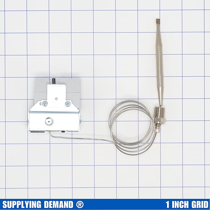 Supplying Demand 8073680 Commercial Deep Fryer Manual High-limit Thermostat - Replaces 8066116, 481107 | Manual High-limit Thermostat up to 450˚ with 36” Capillary Tube