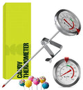 Candy Thermometer with Pot Clip - Deep Fry Oil Thermometer for Frying and Candle Making