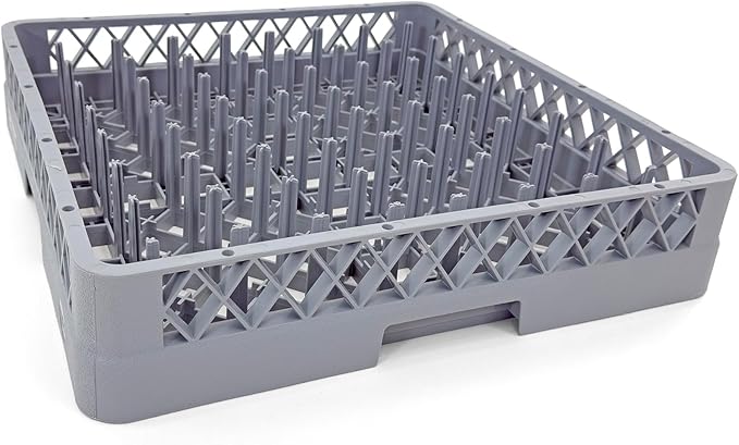 Peg Plate Rack for Commercial Dishwasher | Full Size Tray Rack | Polypropylene (Gray)