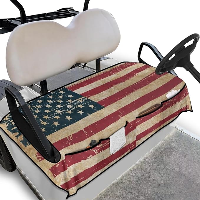 Golf Cart Seat Cover Cushion Made from Soft Microfiber Fabric, Designed to Absorb Sweat and Protect Seats During Outdoor Use
