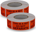 2 Rolls/1000 Labels,This is a Set Do Not Separate,Fluorescent Red Packing Labels(1" x 2")