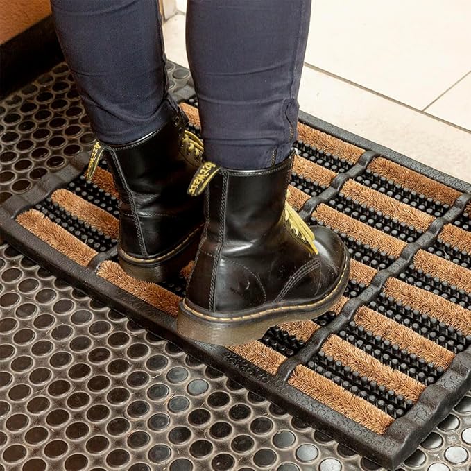 FOOTMATTERS Ninamar Mud Scrubber Tray Mat – 24 x 16 inch - 2 Pack