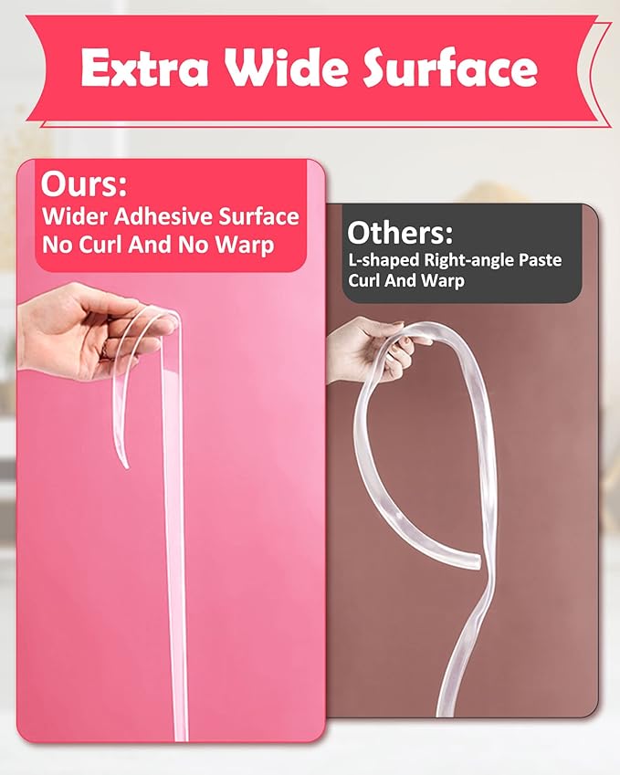 Baby Proofing, Clear Edge Protector Strip, Soft Corner Protectors for Kids, Baby Child Safety Corner Guards for Furniture Against Sharp Corners for Tables, Drawers, Sink, Wall 1.2in x 9.84ft