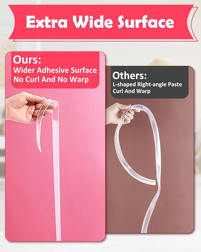 Baby Proofing, Clear Edge Protector Strip, Soft Corner Protectors for Kids, Baby Child Safety Corner Guards for Furniture Against Sharp Corners for Tables, Drawers, Sink, Wall 1.2in x 32.8ft
