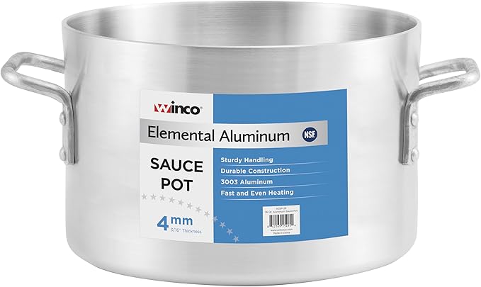 Winware Professional 40 Quart Aluminum Sauce Pot