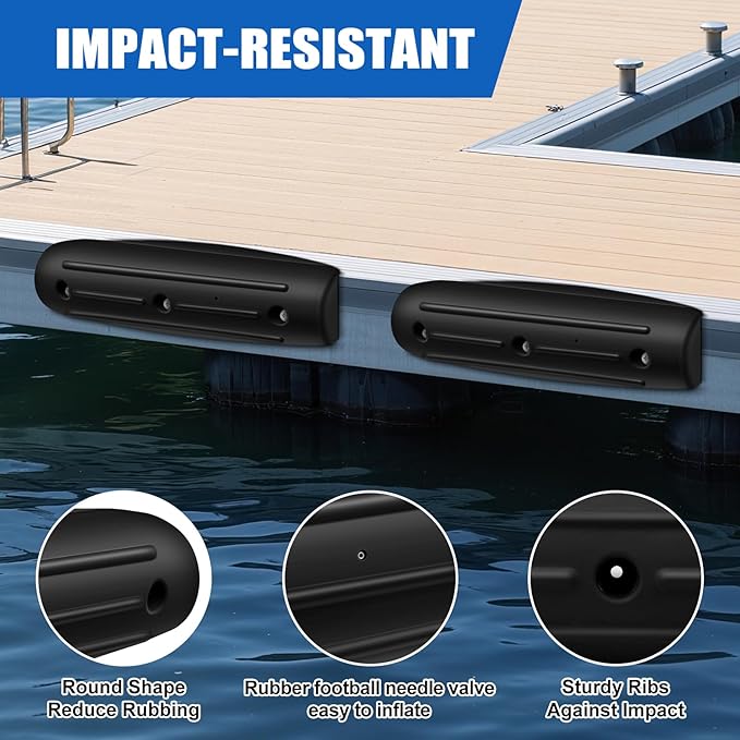 Dock Fender Bumpers, Boat Dock Bumpers Straight-Edge Marine Fenders Side Guard