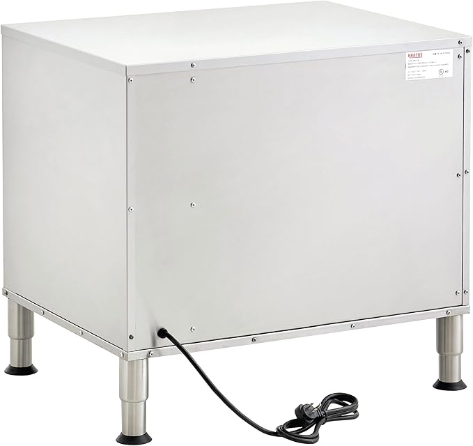 Kratos Commercial Electric Drawer Warmer, Stainless Steel Double Drawer Food Warmer for Restaurants and Hotels, 120V, 900W