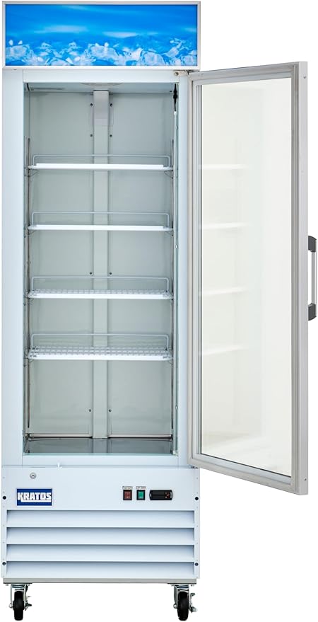 Kratos Commercial Freezer Display Merchandiser- 1 Door, 27" W, White (67K-217)