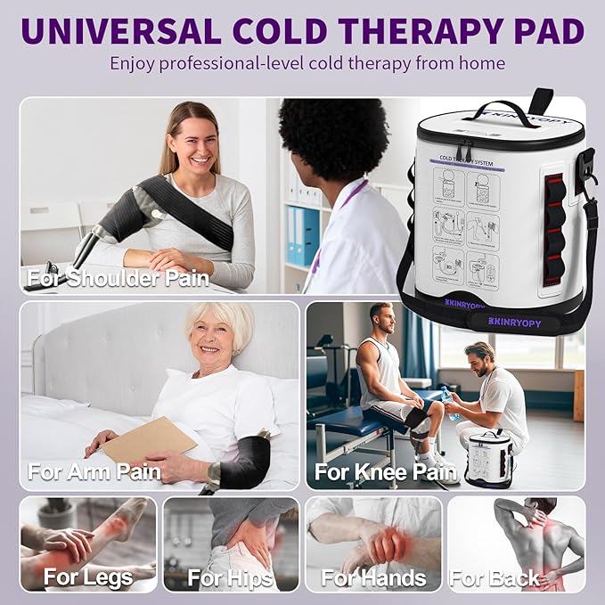 Cold Therapy Machine with Programmable Timer, Portable Ice Machine for Knee After Surgery (Small Pad+Machine)