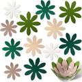 Queekay 12 Pcs Felt Pot and Pan Protectors 12/14/16 Inch Larger Thicker Pan Protector Pads, Colorful Pot Separators for Stacking Cookware Organizing Protecting (Khaki Green)