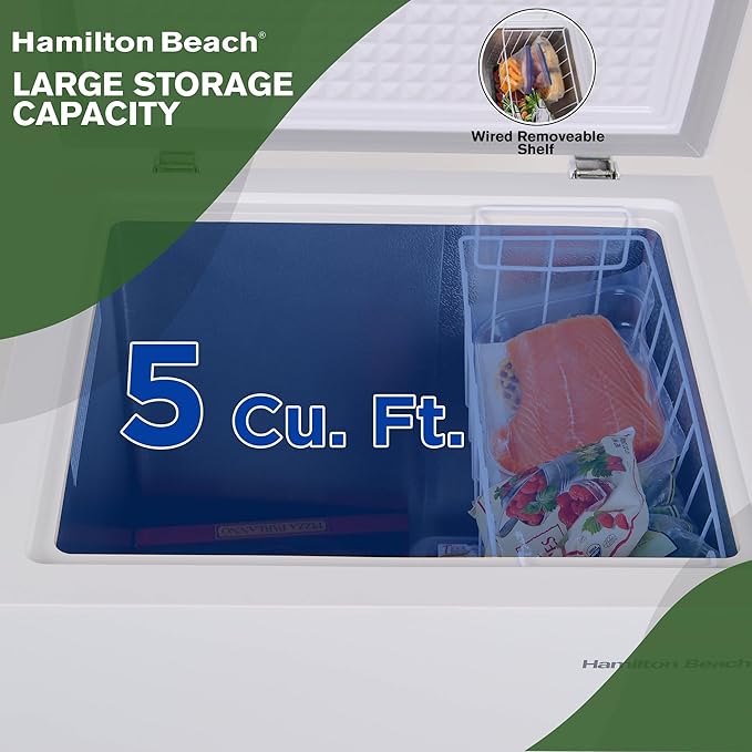 Hamilton Beach 5 cu ft Chest Freezer, White