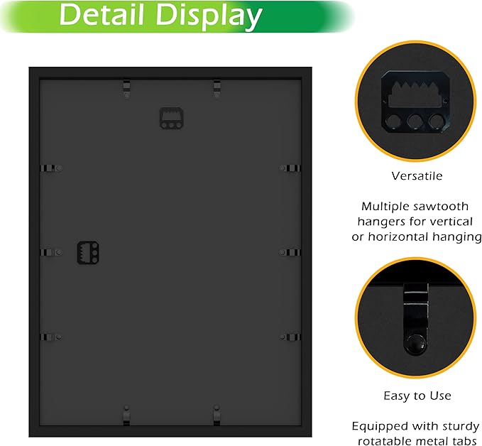 FrameWorks 12” x 16” Black Wooden Shadow Box Frame – Display Case with Soft Felt Back, Memory Box with Tempered Glass, Display Box with Elegant White Ball Push Pins, Wooden Flower Box