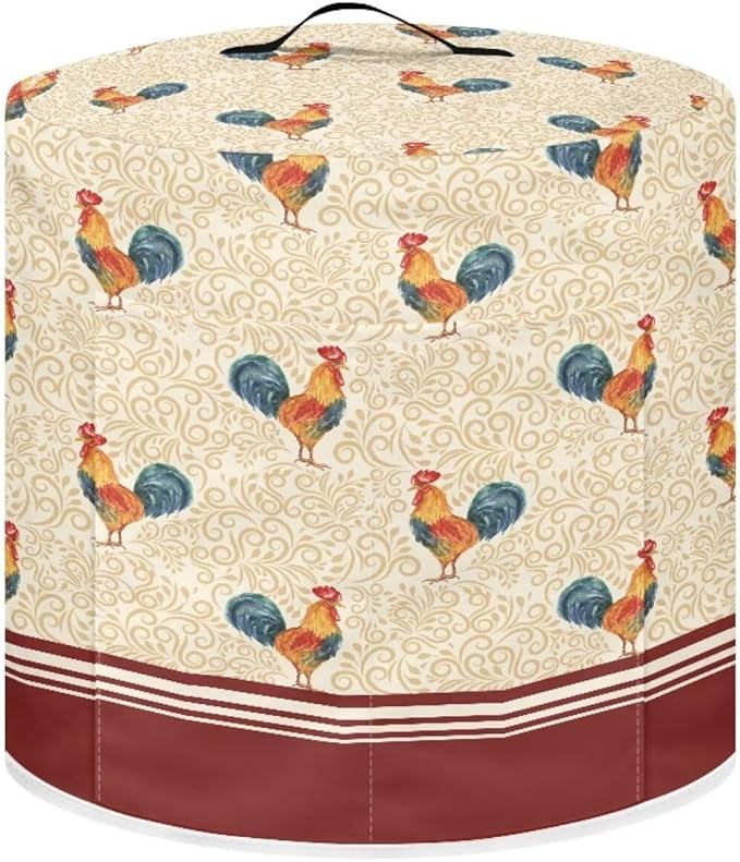 Flashideas Cartoon Chicken Pressure Cooker Cover, Kitchen Appliance Dust Cover, Rice Cooker Protective Cover with Pocket, Suitable for Air Fryer Cover, Toaster Cover, Oven Cover