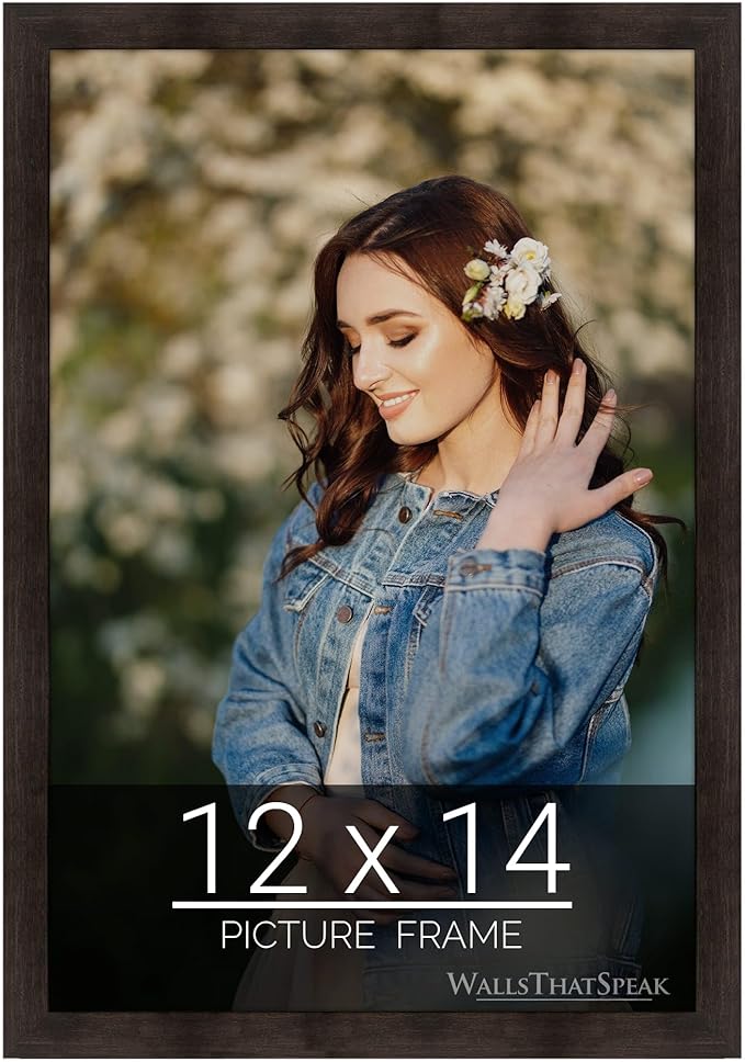 wallsthatspeak 12x14 Espresso Brown Picture Frame for Puzzles Posters Photos or Artwork