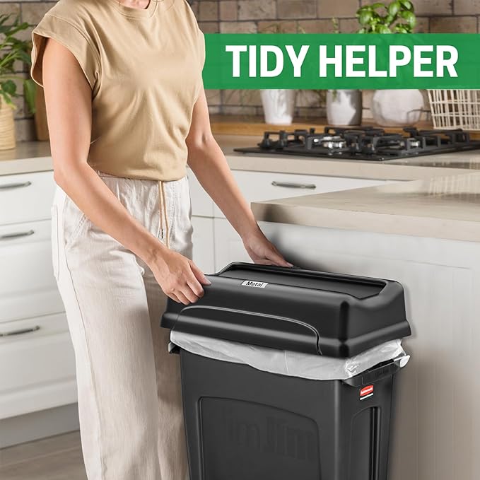 Trash Can Lid Compatible for 16/23 Gallon Slim Jim Trash can, 16 Gallon CleanTek Trash Can, 22 Gallon Highboy Trash Can, Pack of 1