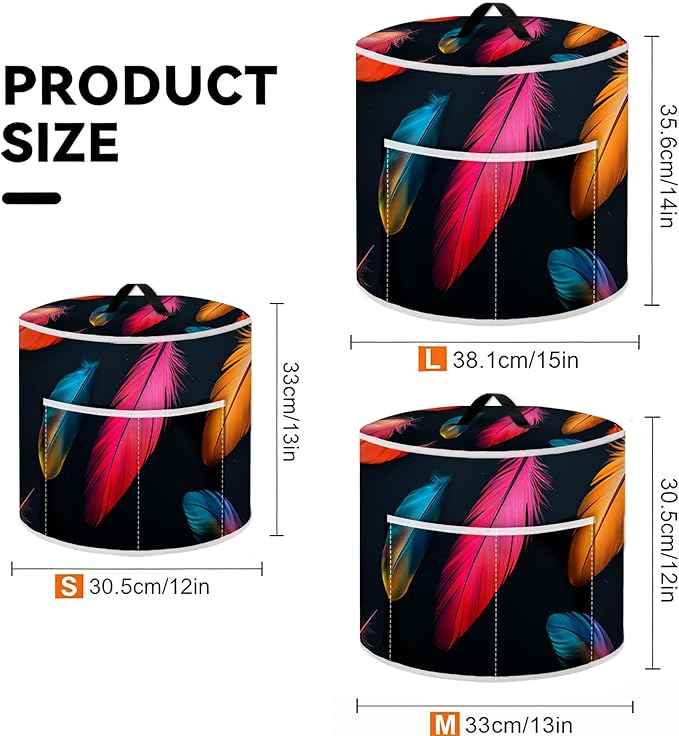 Rice Cooker Cover, Dust Cover for Kitchen Appliances with Handle and Storage Pocket, Easy to Clean Kitchen Decor Gift, Fits 3-6-8 Quart Instant Pot, Slow Cooker and Air Fryer