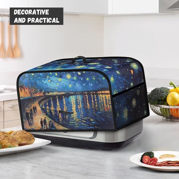Oil Painting Crock Pot Cover Compatible with 6, 7 or 8 Quart Slow Cooker Crock Pot Cover Keep Appliance Clean Kitchen Tool Halloween Festival Gifts for Kitchen Decor