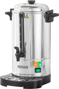 Commercial Coffee Urn 50 Cup/8L Coffee Dispenser with Upgraded Percolator, Double Wall 304 Stainless Steel Hot Water Urn Beverage Dispenser with Keep Warm Mode, Large Coffee Maker for Catering Party
