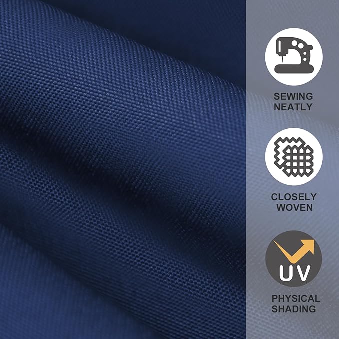 EliteShade USA 7.5FT Replacement Covers 6 Ribs Market Patio Umbrella Canopy Cover (CANOPY ONLY) (Navy Blue-8)