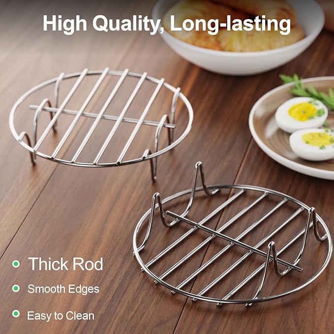 GSlife Trivet for Instant Pot Steamer Rack - Stainless Steel Accessories, 7 Inch Steam Rack Fits 3, 6 Qt Pressure Cooker, Cooking Cooling Steaming Baking Stand, 1 Pack