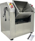 TECHTONGDA Commercial Dough Mixer All Stainless Steel Pizza Dough Mixer 110V Dough Blender Kneading Machine with 25 KG Kneading Capacity and 90 Degree Tilt for Schools Bakeries Restaurants Pizzerias