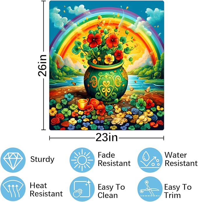 Rainbow Flower Colorful Dishwasher Magnet Cover, Reusable Refrigerator Panel Stickers Microwave Front Door Covers Magnets for Kitchen Home Appliances Holiday Party Decorations 23 X 26 in