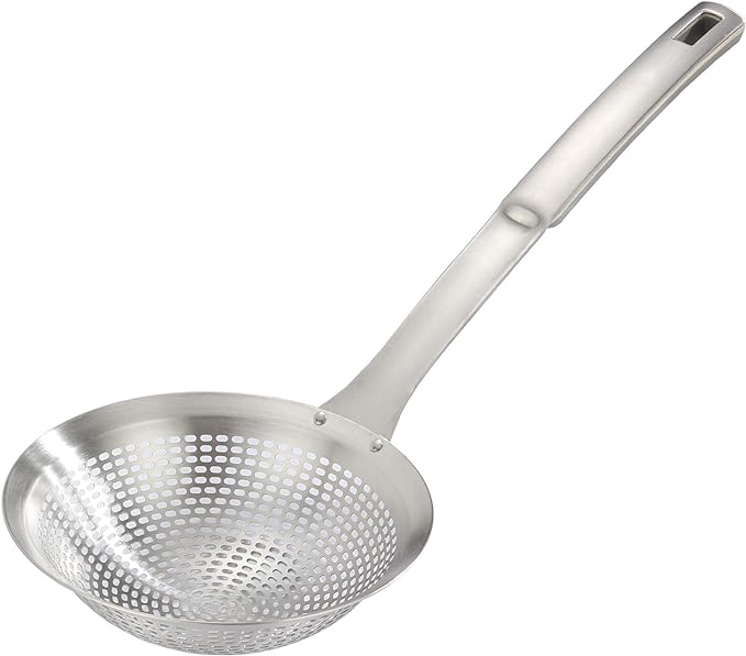 Skimmer Ladle Spoon 304 Stainless Steel Skimmer 14.5 ln for Cooking Frying Skimming Colander/Strainer Stainless Steel Kitchen Tools