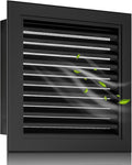 22"x22" Gable Vent Aluminum Alloy – High-Airflow Vent for House & Shed, Rustproof Metal Mesh Blocks Small Animals, Waterproof & Anti-Condensation, Opening 20"x20" Black