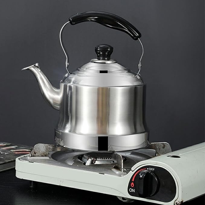 Tea kettle, 2.1 Quart Food Grade 304 Stainless Steel Tea Kettle for Stove top Whistling Teapot with Cool Touch Ergonomic Handle, Suitable for All Heat Sources(2L)
