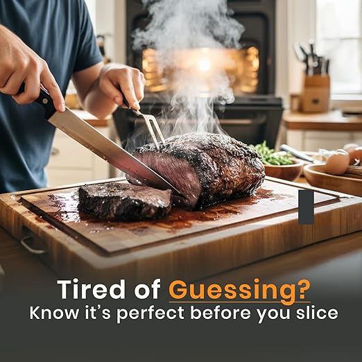 MeatStick V Wireless Meat Thermometer, 1200°F Heat Resistance, Unlimited Range WiFi & Bluetooth, Smart Digital Probe for Grilling, Smoking, Sous Vide, BBQ, Air Fryer, Oven, Smoker, Kitchen Cooking