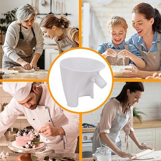 Flour Funnel for Kitchen Aid Mixer: Flour Funnel Stand Mixer Attachment for Kitchen Aid Artisan Ksm150 5-Quart Tilt-Head Stand Mixers, Enables Guided Pouring for Both Flour and Egg Liquid