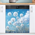 Dishwasher Magnet Cover, Dandelion Magnet Sticker Fridge Panel Decal for Home Kitchen Decor, 23x26in