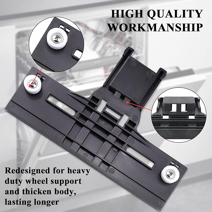 Funmit W10350376 Dishwasher Top Rack Adjuster Part Repair Kit (10pcs) with Upgraded W10195840 & W10195839 & W10250160 & W10508950 Upper Parts Replacement for Whirlpool Kenmore Dishwasher