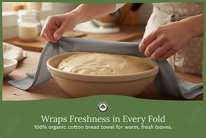 Gray Flour Sack Tea Towels - 100% Cotton, 5 Pack, 27"x27" Extra Large, Highly Absorbent Dish Drying Towels - Baking Towels, Customizable and Versatile Kitchen Towels (Gray - 5 Pack)