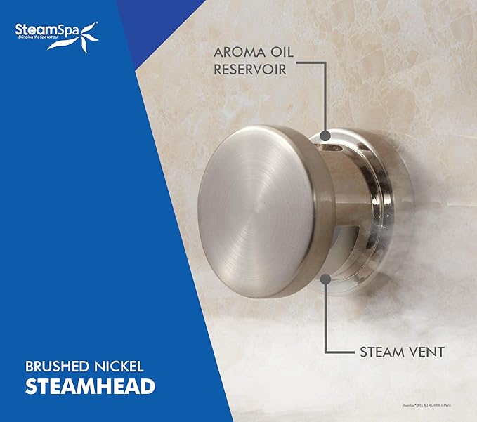 SteamSpa 9kW Steam Sauna Generator Premium Bundle 240V Steam Generator with Touch Pad Control, Steamheads, Pressure Relief Valve, Built-in Auto Drain and Plumber Quick Install Kit PRT900BN-A