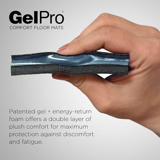 GelPro Elite Premier Anti-Fatigue Kitchen Comfort Floor Mat, 20x48”, Trellis Khaki Stain Resistant Surface with Therapeutic Gel and Energy-Return Foam for Health and Wellness
