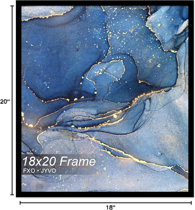 18x20 Picture Frame, Black Frame for 18 x 20 Inch Picture Poster Photo, Light Weight and High Transparent 18 by 20 Frame for Wall - 1 Pack/Black/18 x20