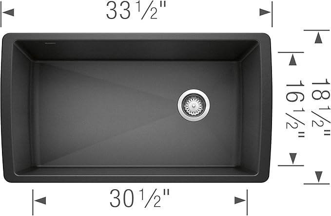 BLANCO Diamond Super Single Bowl Kitchen Sink, Anthracite