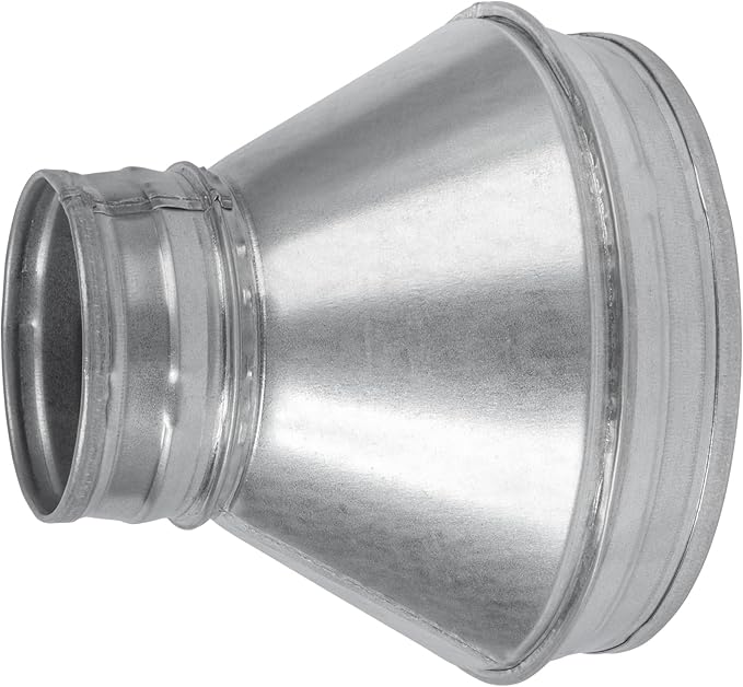 6" to 3.15" Inch Round Duct Reducer - Male Fit Galvanized Steel Pipe Increaser - Coupling for Round Duct Ventilation Systems - Heating & Cooling, HVAC