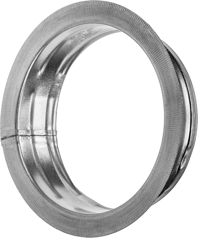 Repa Market 5'' Inch Metal Duct Connector Flange - Air Tight Vent Duct Collar - for Connecting Exhaust, Intake Flex and Straight Ducting - Heating, Cooling Universal HVAC Adapter - Home, Commercial