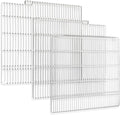 Commercial Freezer and Refrigerator Replacement Shelves for Three-Door Freezers, Set of 3, Epoxy-Coated Gray Steel Wire Shelves