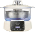 Low Carb Rice Cooker,5L Multifunction Smart Rice Cooker - 4H Keep Warm,Digital Display,Timer & Reservation Function,Suitable for Cooking,Simmering,Stewing,and Steaming(5L,Beige)