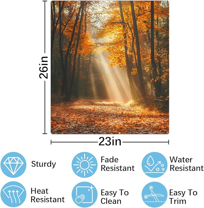 Dishwasher Magnet Cover Front Dishwasher Cover Decoration Reusable Magnetic Door Cover Panel Decal Home Appliances Stickers Kitchen Refrigerator Fridge Autumn Golden Forest 23"x26"